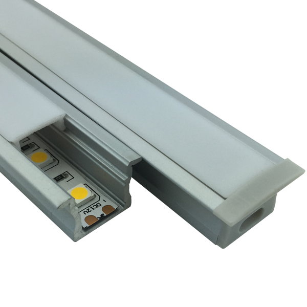 Recessed Black LED Aluminum Profile Diffuser Channel With Flange For 12mm LED Light Strips Recessed Black LED Aluminum Profile Diffuser Channel With Flange For 12mm LED Light Strips